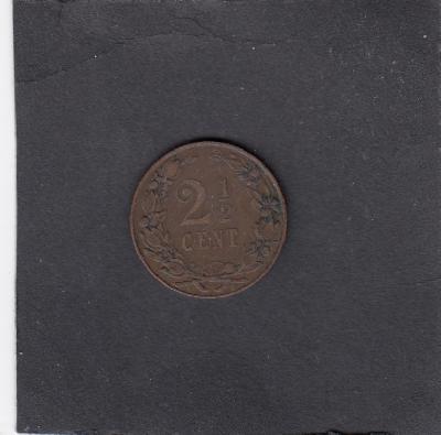 Beschrijving: 2 1/2 Cent WILHELMINA